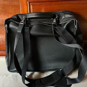 Furla, New Black Messenger Bag, 17x11x3 Inches